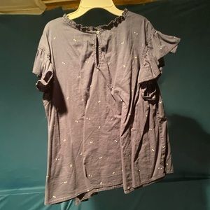 Womens Plus Size Babydoll Top